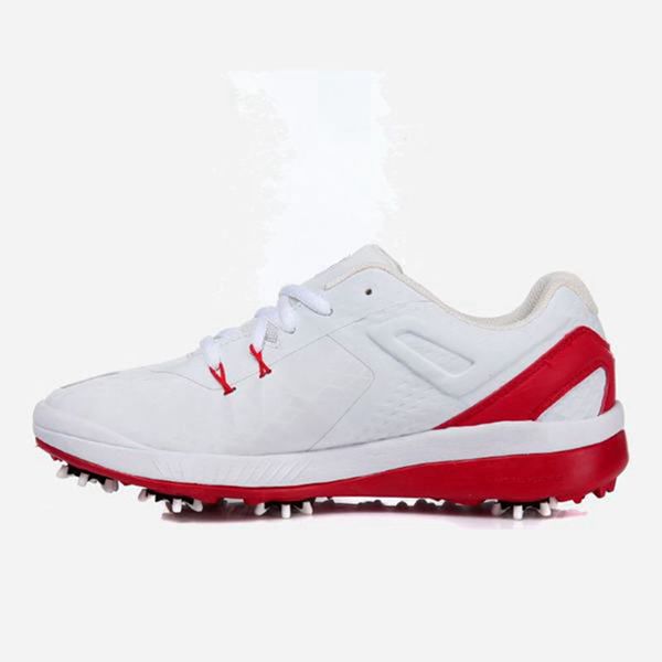 Fila Winding Women's Golf Shoes - White/Red,NZ 196-7369